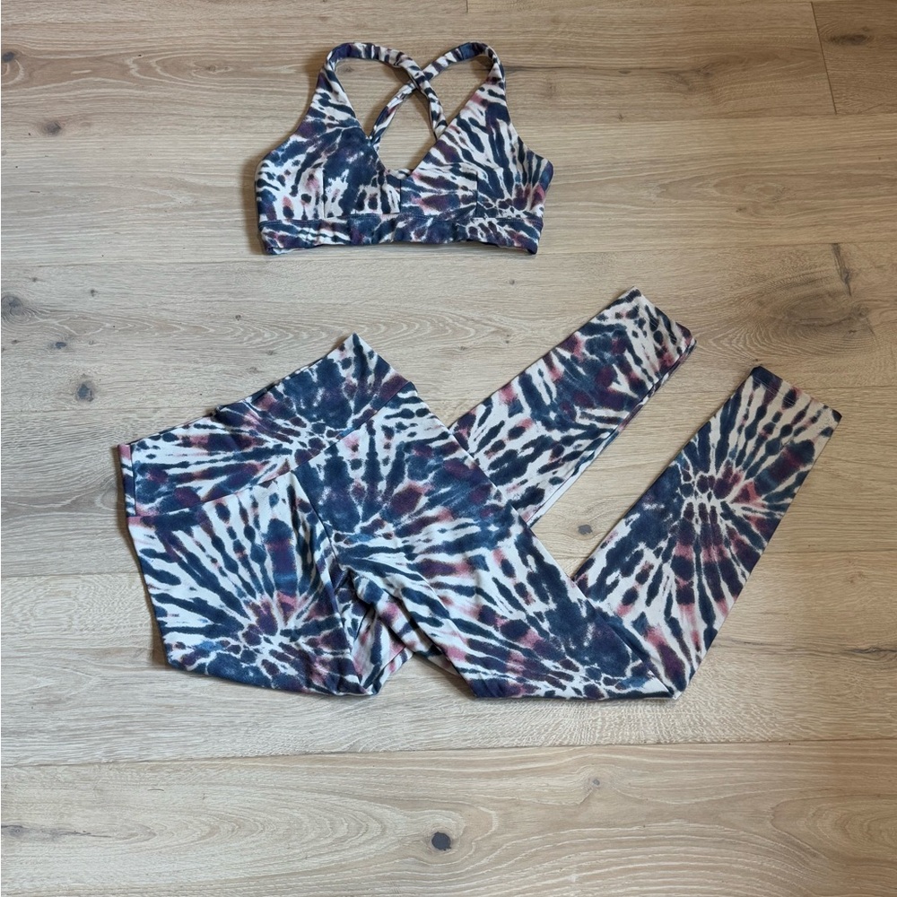 Tie-Dye Sports Bra and Leggings Set